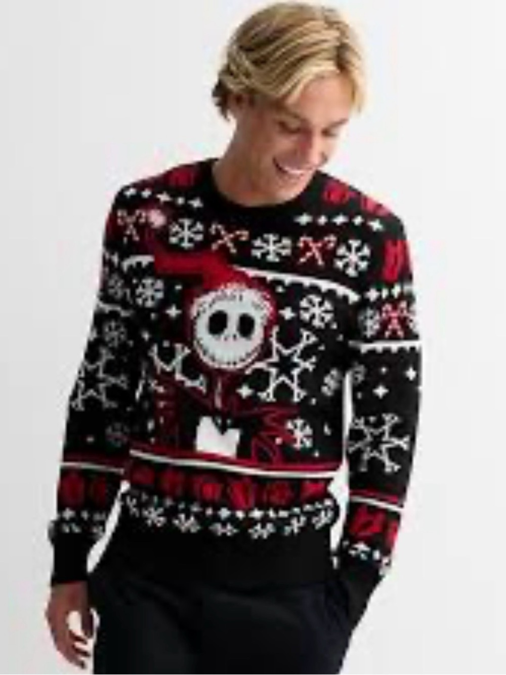 Disney Nightmare Before Christmas Jack Skellington Ugly Christmas Sweater 2XL